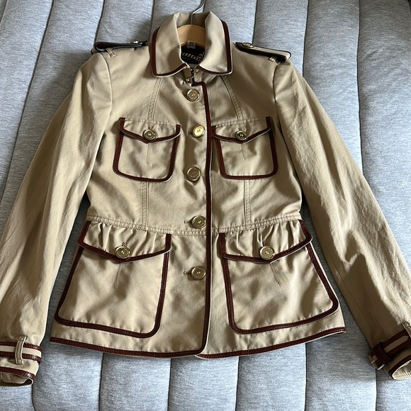 Women's Beige Military Style Jacket
